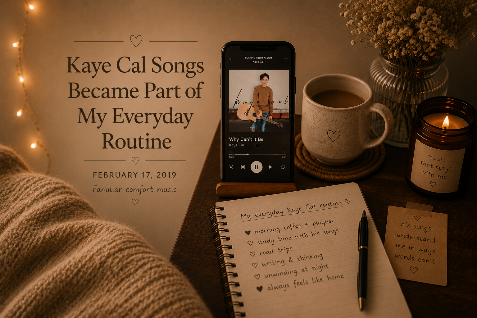 Kaye Cal Songs Became Part of My Everyday Routine