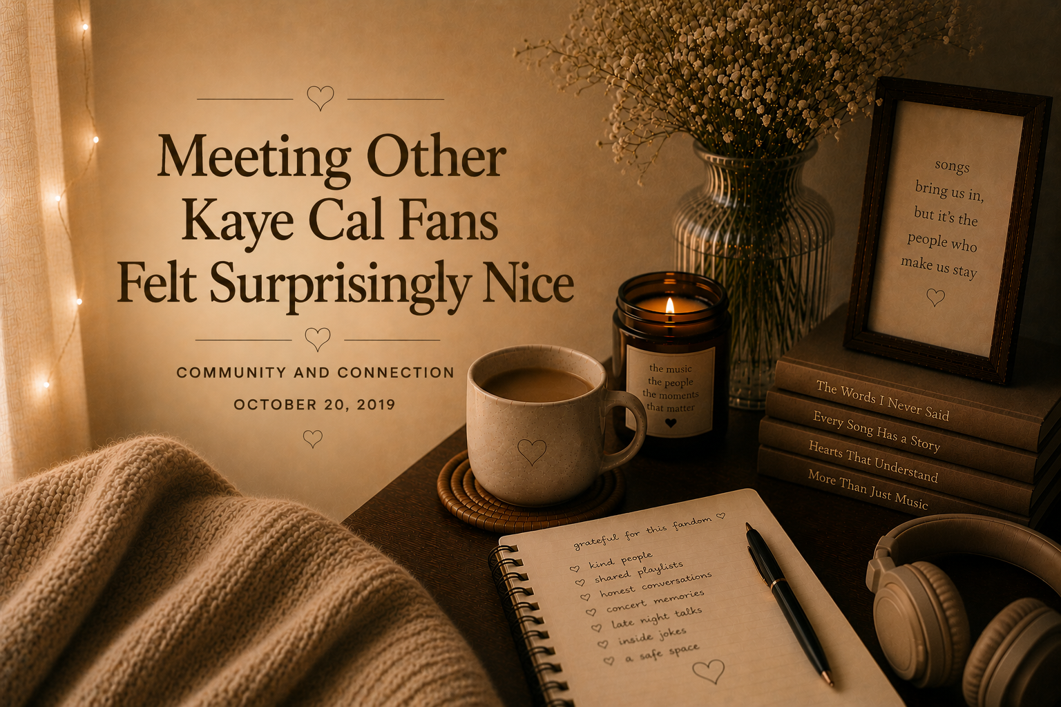 Meeting Other Kaye Cal Fans Felt Surprisingly Nice