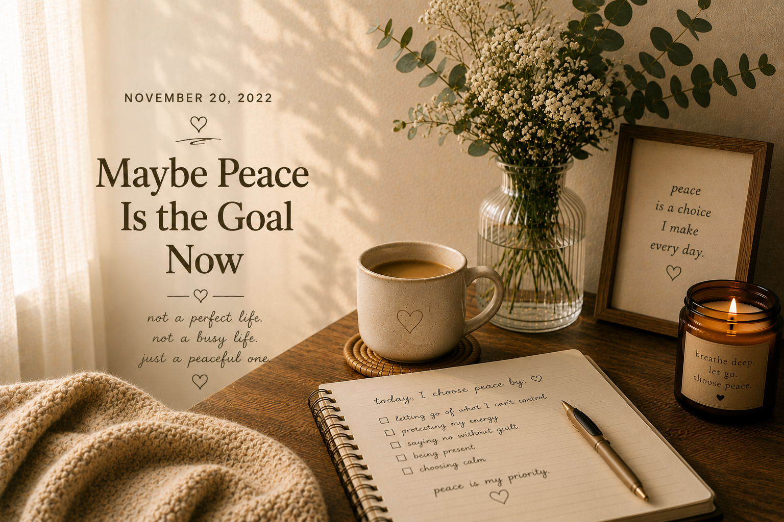 Maybe Peace Is the Goal Now