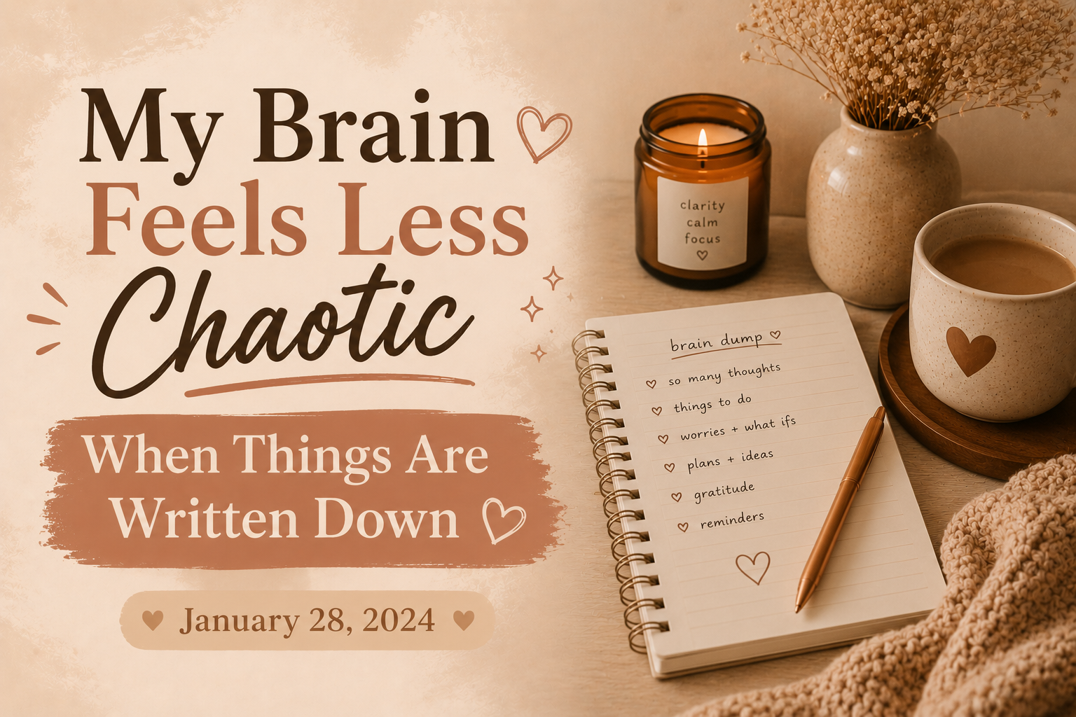 My Brain Feels Less Chaotic When Things Are Written Down