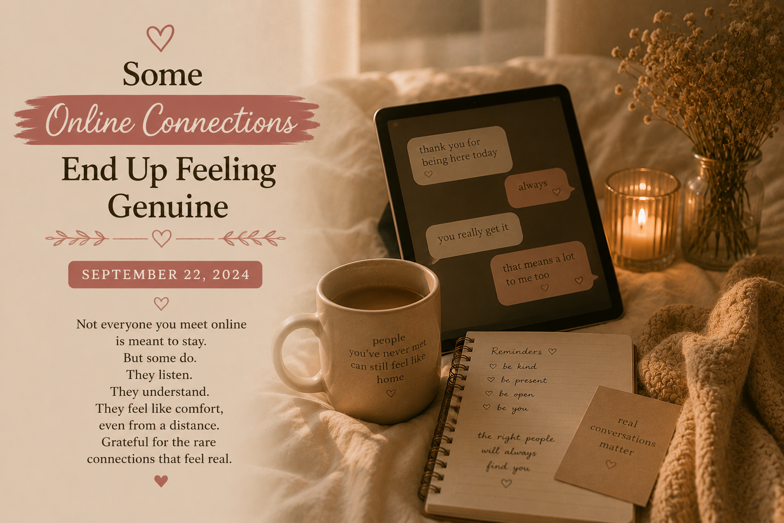Some Online Connections End Up Feeling Genuine