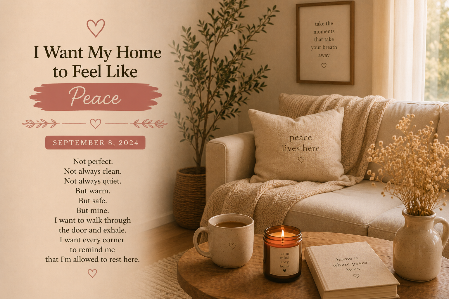 I Want My Home to Feel Like Peace