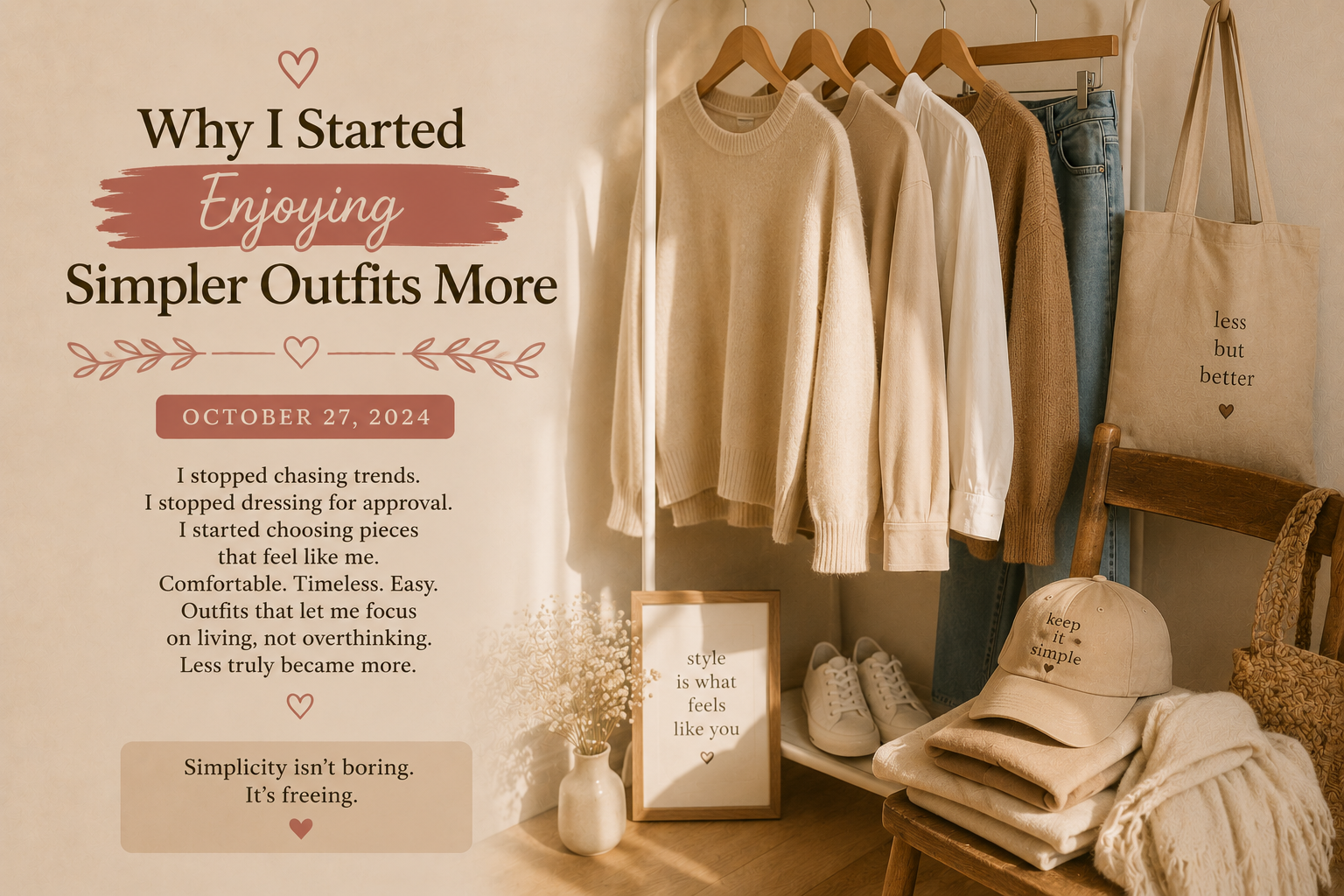 Why I Started Enjoying Simpler Outfits More